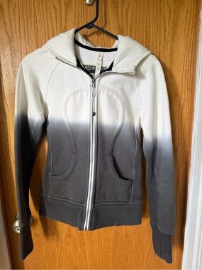 lululemon athletica Women's Ombre Zip-Up Hoodie Jacket - White to Black